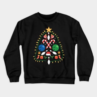 Bowling christmas tree Crewneck Sweatshirt